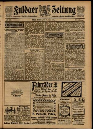 Zweite Ausgabe vom Mittwoch, den 17. Juni 1903.