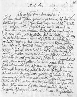 Brief an Ferdinand Avenarius