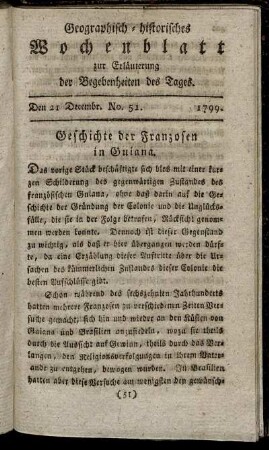 No. 51. Den 21. Decembr. 1799.