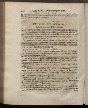 Caput XXXVI. De Fine Temporis III. Judicio ultimo & Salute æterna.
