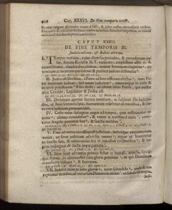 Caput XXXVI. De Fine Temporis III. Judicio ultimo & Salute æterna.