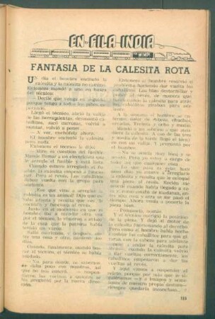 Fantasía de la calesita rota : En fila india