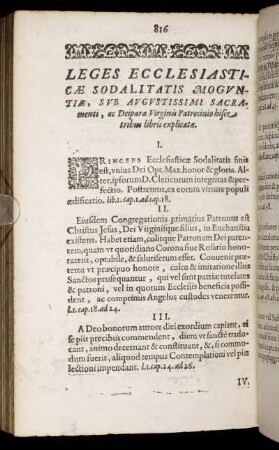 Leges Ecclesiasticae Sodalitatis Moguntiae