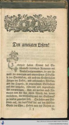 Den geneigten Lesern.