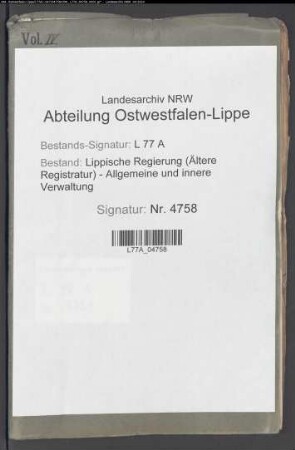 Ein- und Auswanderung (Generalia), Bd. 4