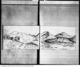 Skizzenbuch Latium, Kampanien, Ansicht von San Germano