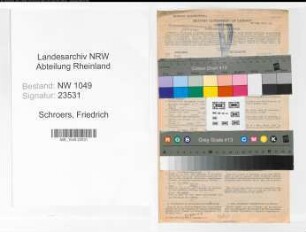 Entnazifizierung Friedrich Schroers , geb. 06.04.1900 (Zugschaffner)