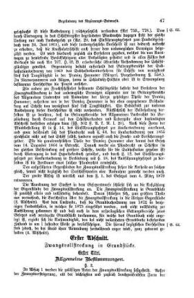 Erster Abschnitt. Zwangsvollstreckung in Grundstücke.