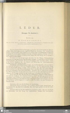 Leder : (Gruppe VI, Section 1)