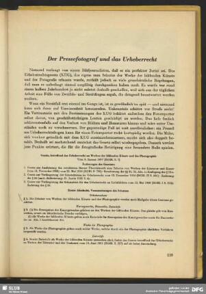 Der Pressefotograf und das Urheberrecht
