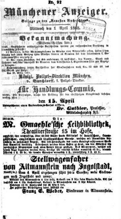 Neueste Nachrichten aus dem Gebiete der Politik. 1868, [a] = Münchener Anzeiger, 4 - 6