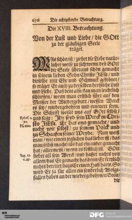 Die XVIII. Betrachtung.