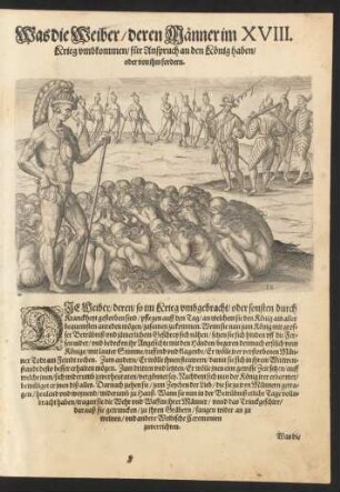 Was die Weiber/ dere Männer im Krieg umbkommen/ für Anspruch an den König haben/ oder von jhm fordern.