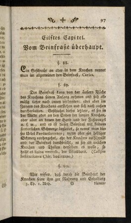 97-118, Eilftes Capitel: Vom Beinfraße überhaupt
