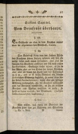 97-118, Eilftes Capitel: Vom Beinfraße überhaupt