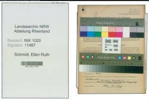 Entnazifizierung Ellen Ruth Schmidt , geb. 01.07.1918 (Gewerbelehrerin)