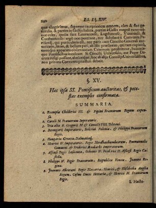 240-255, § XV. Haec ipsa Ss. Pontiv. auctoritas & potestask exemplis confirmata