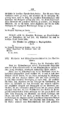 Methode des Schreibunterrichtes in der Volksschule : [V. Volksschulwesen]