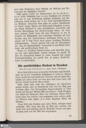 Als ausländischer Student in Dresden