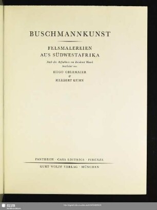 Buschmannkunst : Felsmalereien aus Südwestafrika