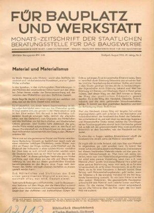 Material und Materialismus