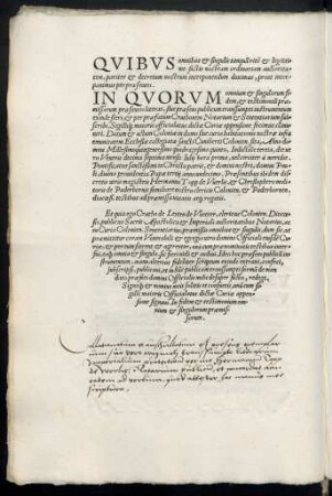 Quibus omnibus et singulis tanquam rite et legittime factis nostram ordinariam auctoritatem ...