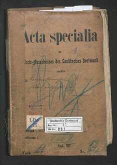 Verhandlungen des Kreisausschusses des Landkreises Dortmund