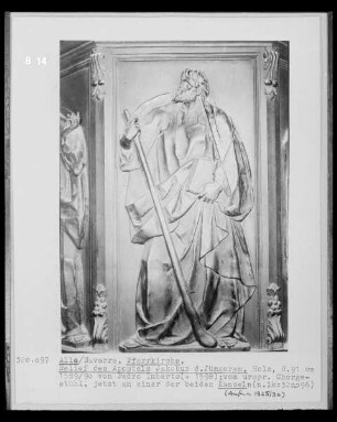 Chorgestühlrelief: Apostel Jakobus der Jüngere