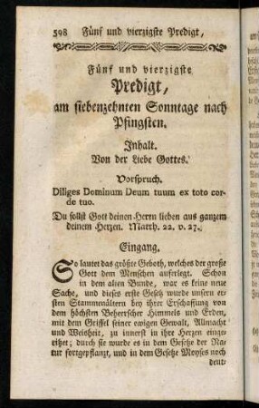 598-606, Inhalt; Vorspruch; Eingang; Einleitung; Erster Theil