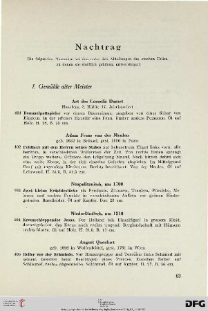 Nachtrag (Nr. 401-499)