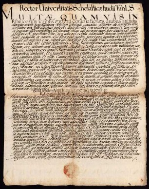 Todesanzeige des Jakob Lieb, Ratsherr zu Tübingen, 1618.