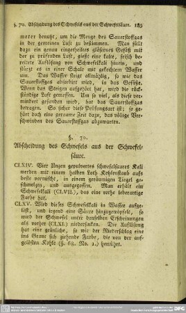 §. 70. Abscheidung des Schwefels aus der Schwefelsäure