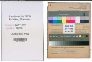 Entnazifizierung Paul Zurnieden , geb. 19.08.1907 (Prokurist)