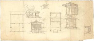 Thiersch, August ; Sakralbauten - Grundrisse, Ansichten, Perspektive, Detail