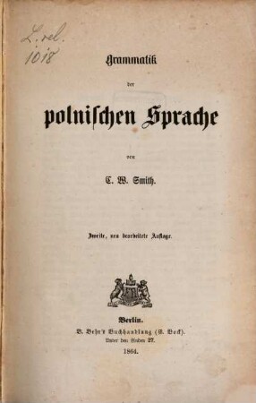 Grammatik der polnischen Sprache