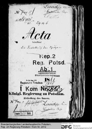 Anstellung und Dienstführung der Schulzen, Gemeindevorsteher, Bürgermeister, Beigeordneten und Schöffen im Kreis Zauch-Belzig