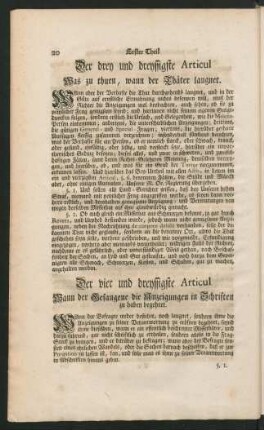 Der vier und dreyssigste Articul Wann der Gefangene die Anzeigungen in Schriften zu haben begehret.
