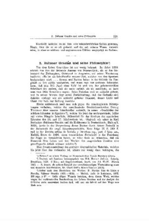 Baltasar Gracián und seine Philosphie