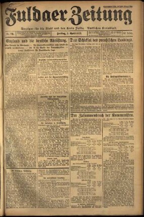 Ausgabe vom Freitag, den 03. April 1925.