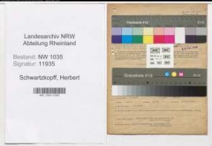 Entnazifizierung Herbert Schwartzkopff , geb. 30.09.1899 (Angestellter)