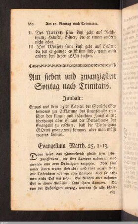 Am sieben und zwanzigsten Sontag nach Trinitatis.