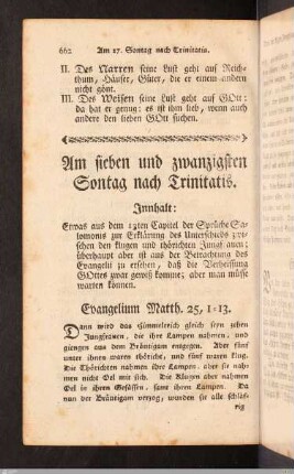 Am sieben und zwanzigsten Sontag nach Trinitatis.