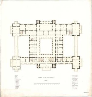 Bühlmann, Josef; Fürstliche Villa - Grundriss 1. OG