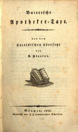 Baierische Apotheker-Taxe