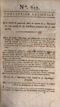 Collection générale des décrets rendus par la Convention Nationale. 45. 1794