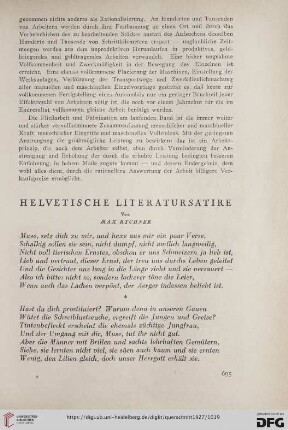 7: Helvetische Literatursatire