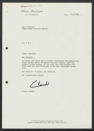 Brief an Eberhard Wächter, 15.09.1990