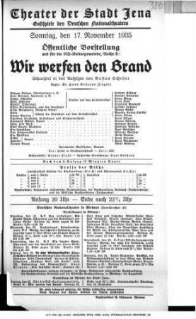 Wir werfen den Brand