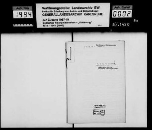 Pfeifer, Nathan, Privatmann in Baden-Baden Vermögensauseinandersetzung mit seinen Kindern Herta und Kurt