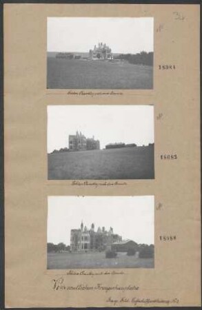 Vom westlichen Kriegsschauplatze: Schloss Chambley nach dem Brande